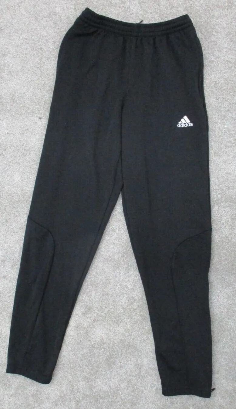 Adidas Jogger Pants Youth Girls Large Black Mid Rise Activewear Running Pant