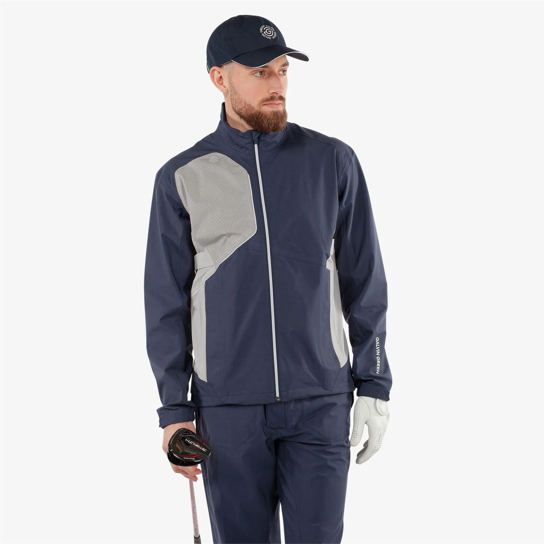 Ames PERTEX Waterproof Jacket Navy/Cool Grey - 2024