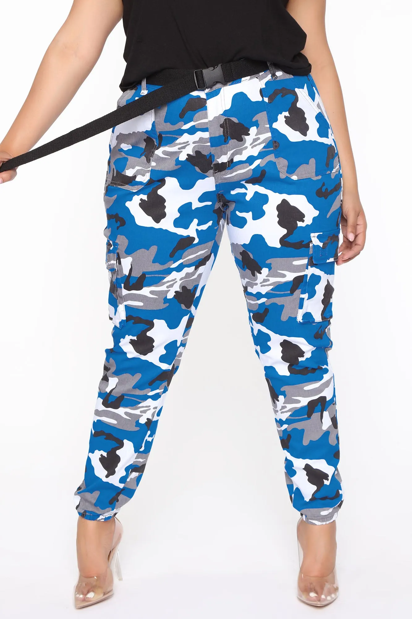 Battle For Your Love Camo Joggers - Blue/combo