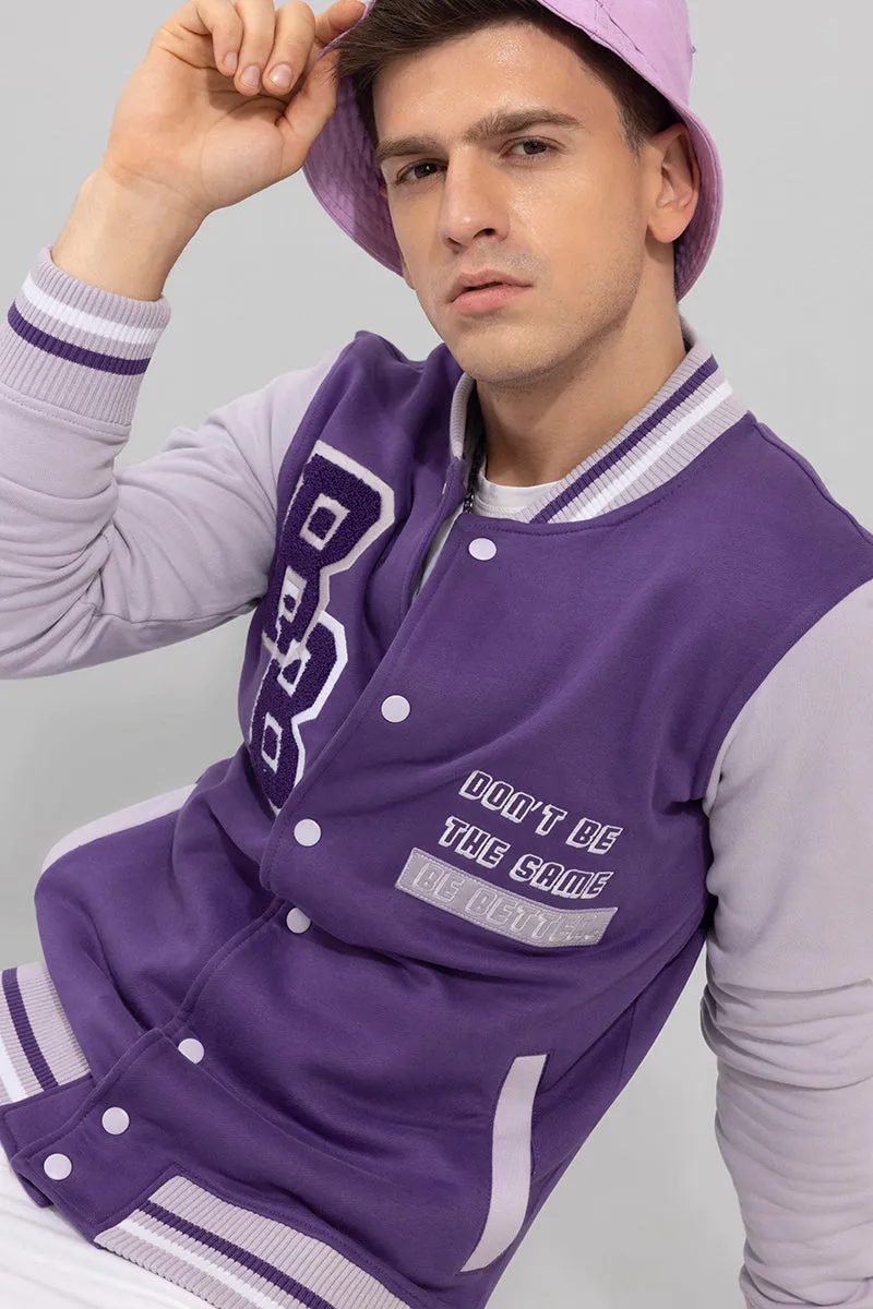 Be Better Purple Varsity Jacket