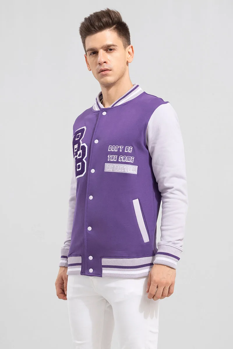 Be Better Purple Varsity Jacket