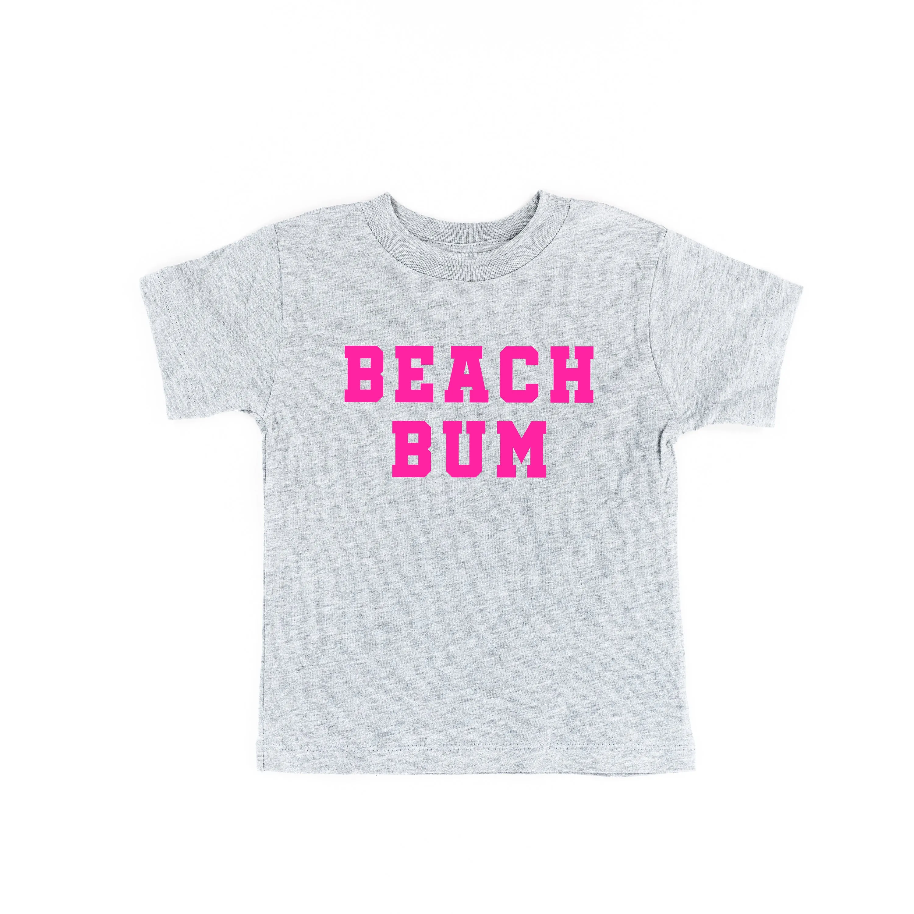 BEACH BUM DESIGN FRONT / OCEAN SUNSET BACK - Short Sleeve Child Shirt