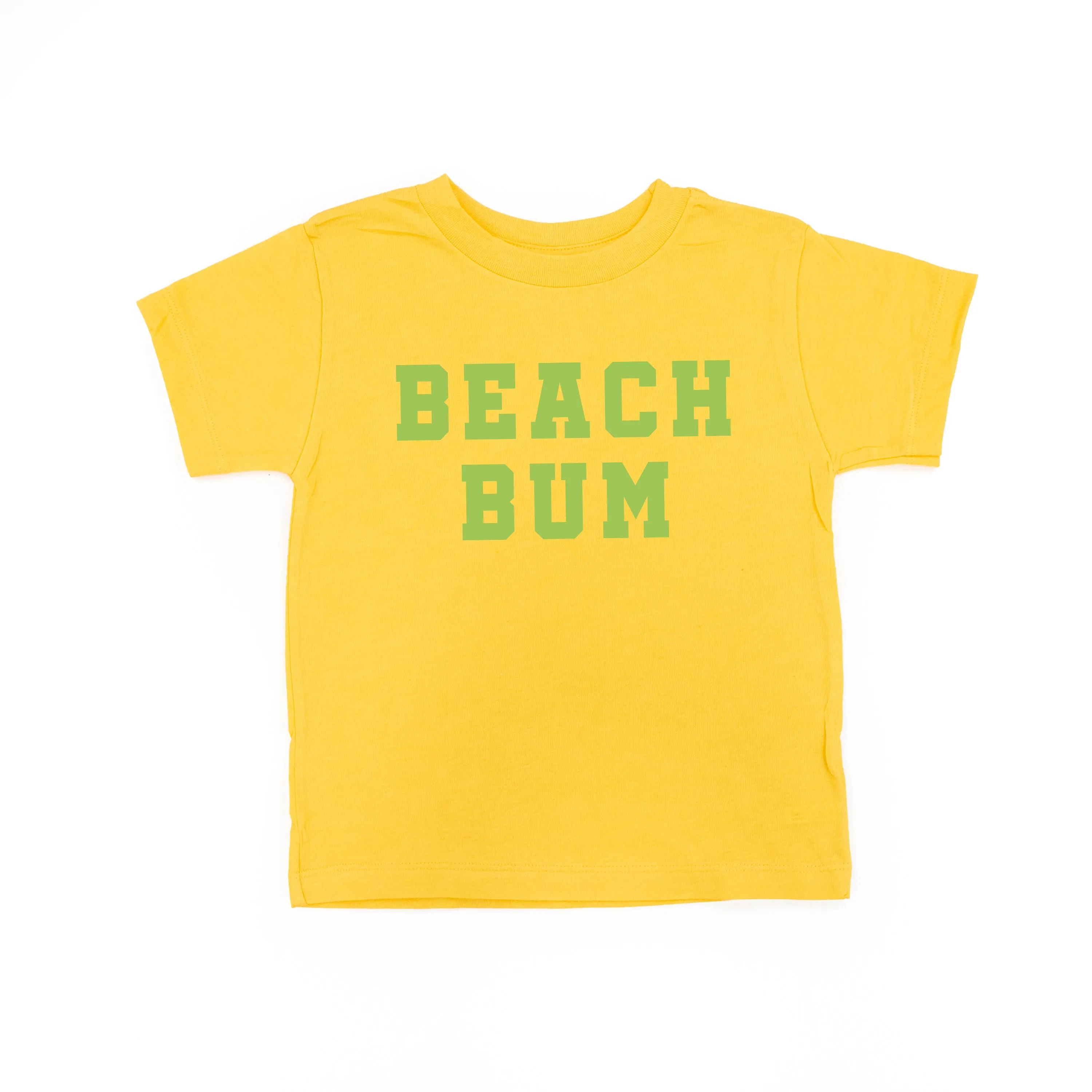 BEACH BUM DESIGN FRONT / OCEAN SUNSET BACK - Short Sleeve Child Shirt