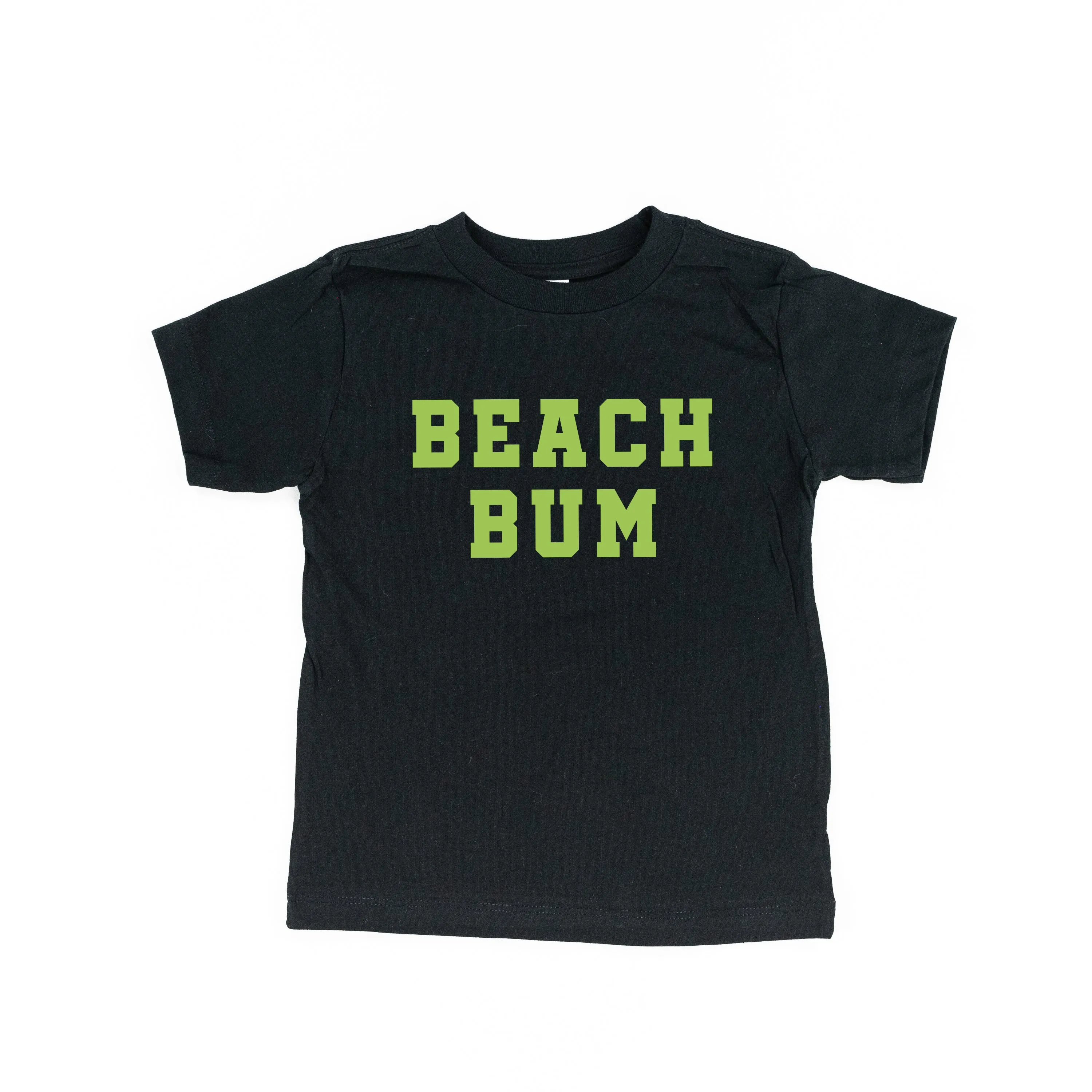 BEACH BUM DESIGN FRONT / OCEAN SUNSET BACK - Short Sleeve Child Shirt