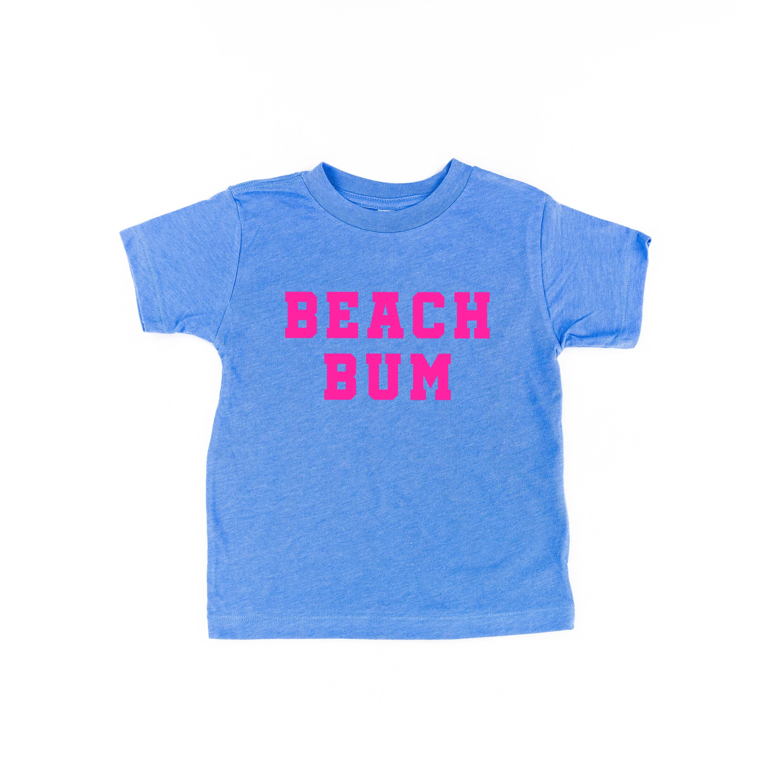 BEACH BUM DESIGN FRONT / OCEAN SUNSET BACK - Short Sleeve Child Shirt