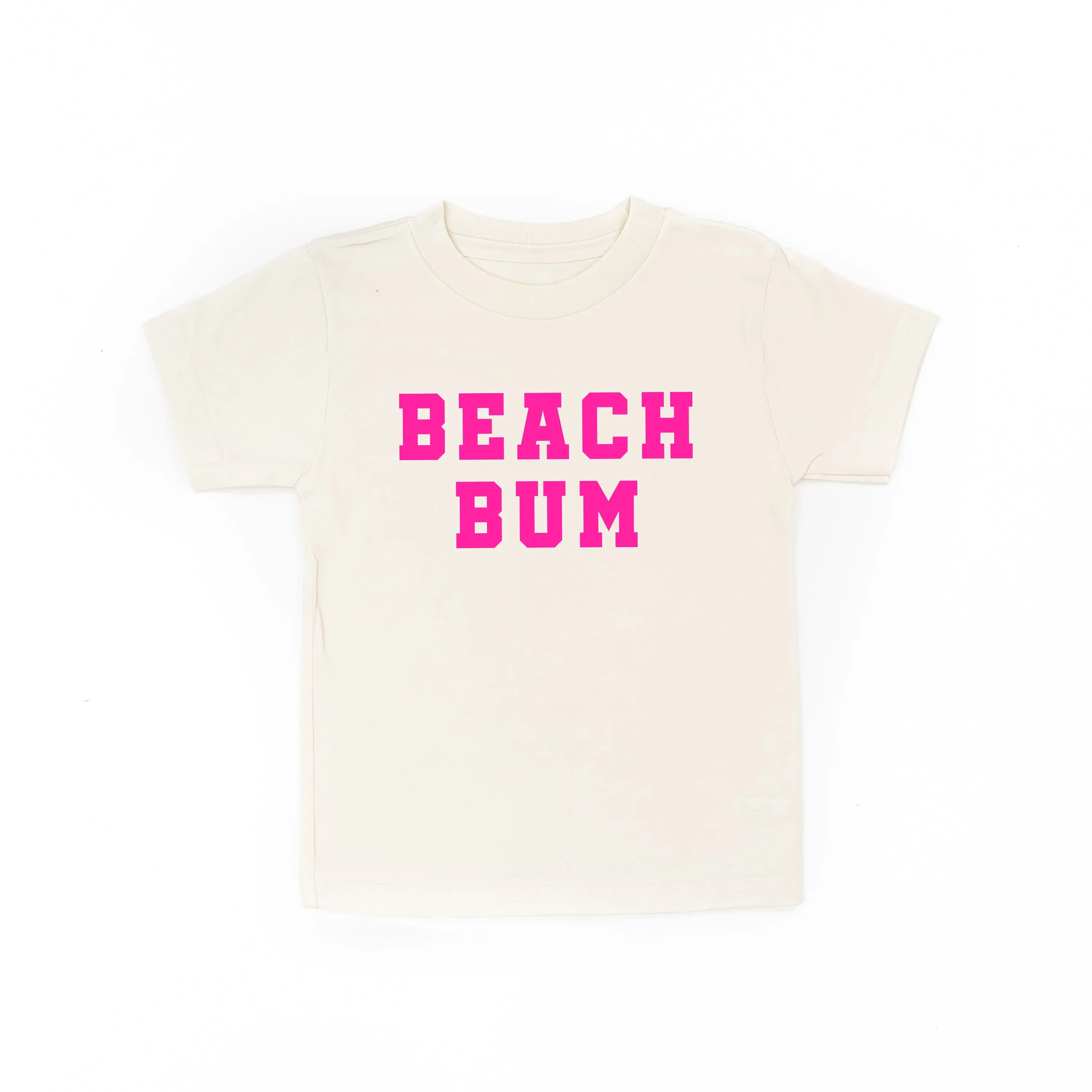 BEACH BUM DESIGN FRONT / OCEAN SUNSET BACK - Short Sleeve Child Shirt