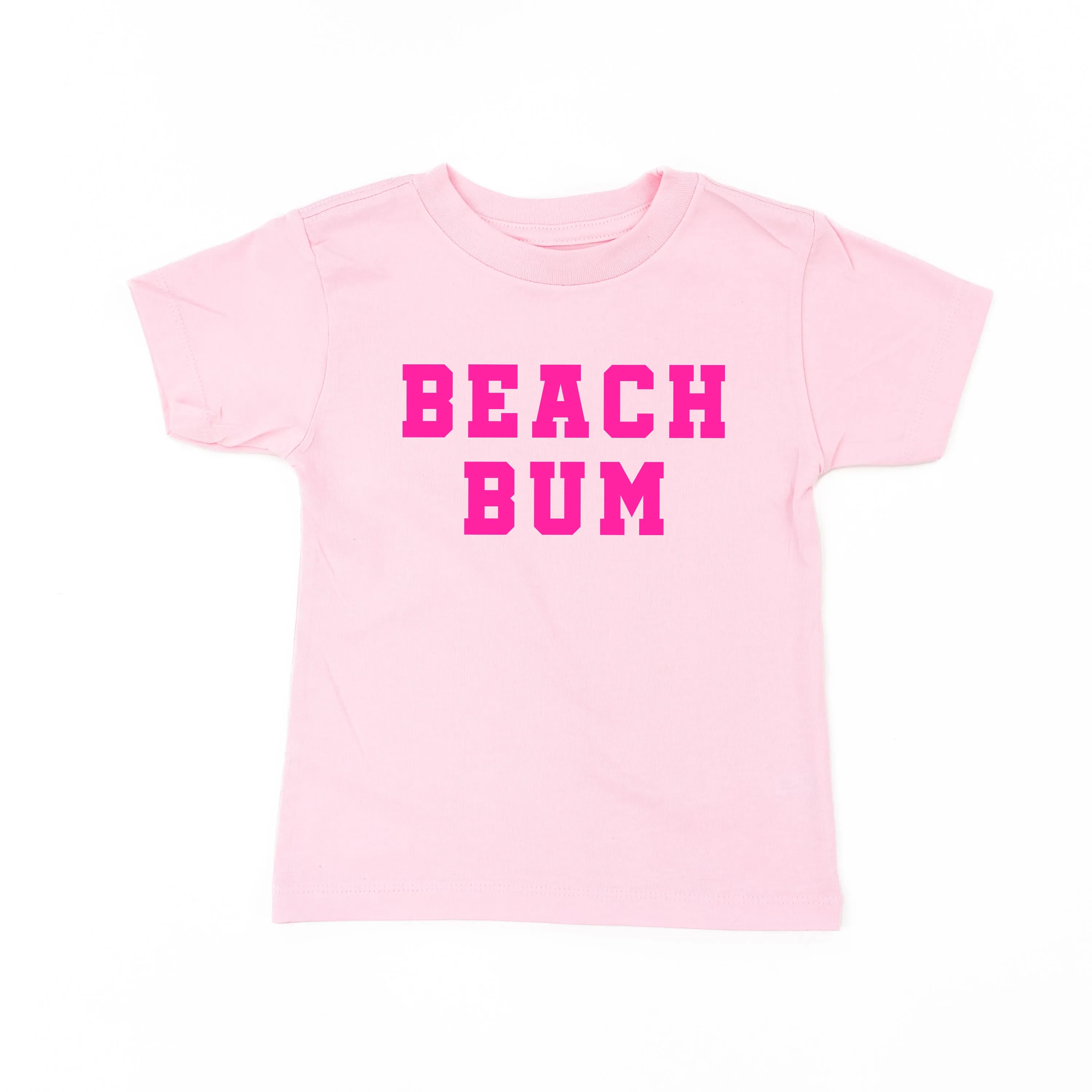 BEACH BUM DESIGN FRONT / OCEAN SUNSET BACK - Short Sleeve Child Shirt