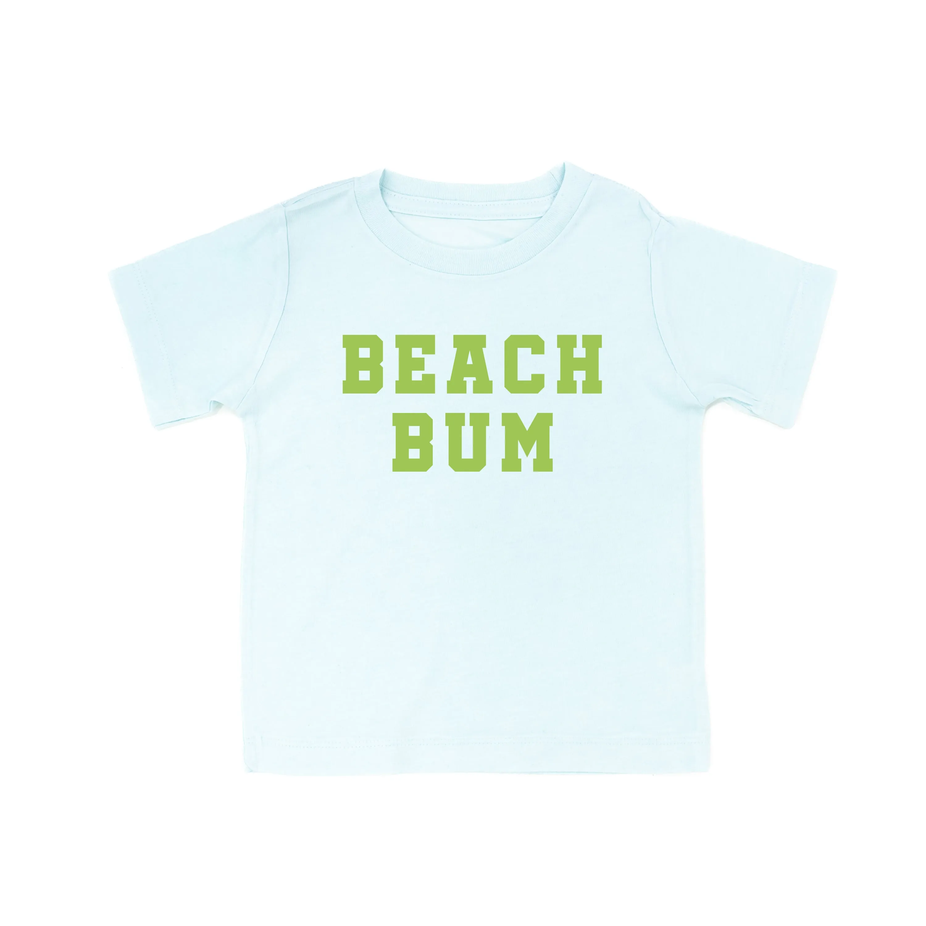 BEACH BUM DESIGN FRONT / OCEAN SUNSET BACK - Short Sleeve Child Shirt