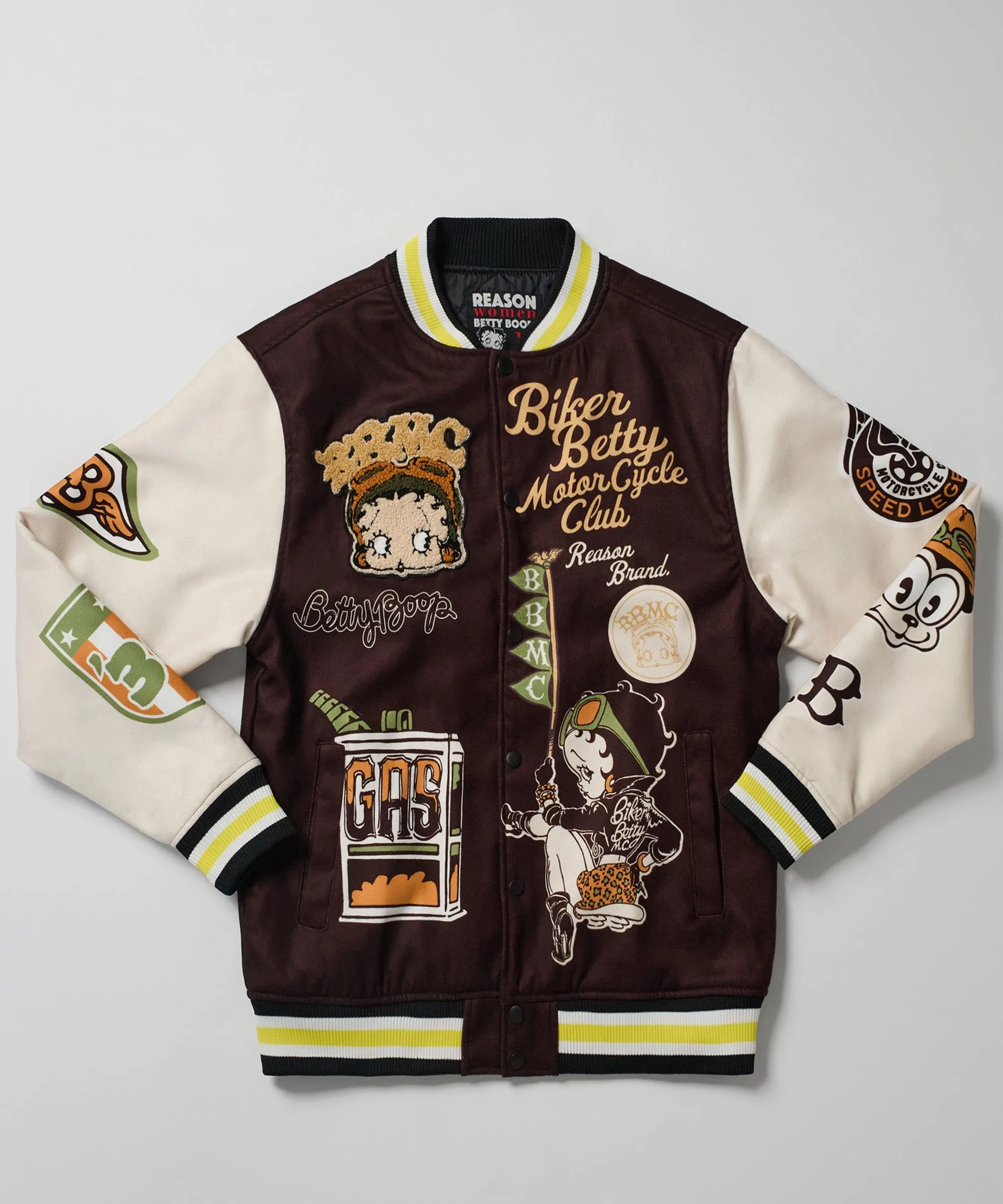 Betty Boop Varsity Jacket - Brown