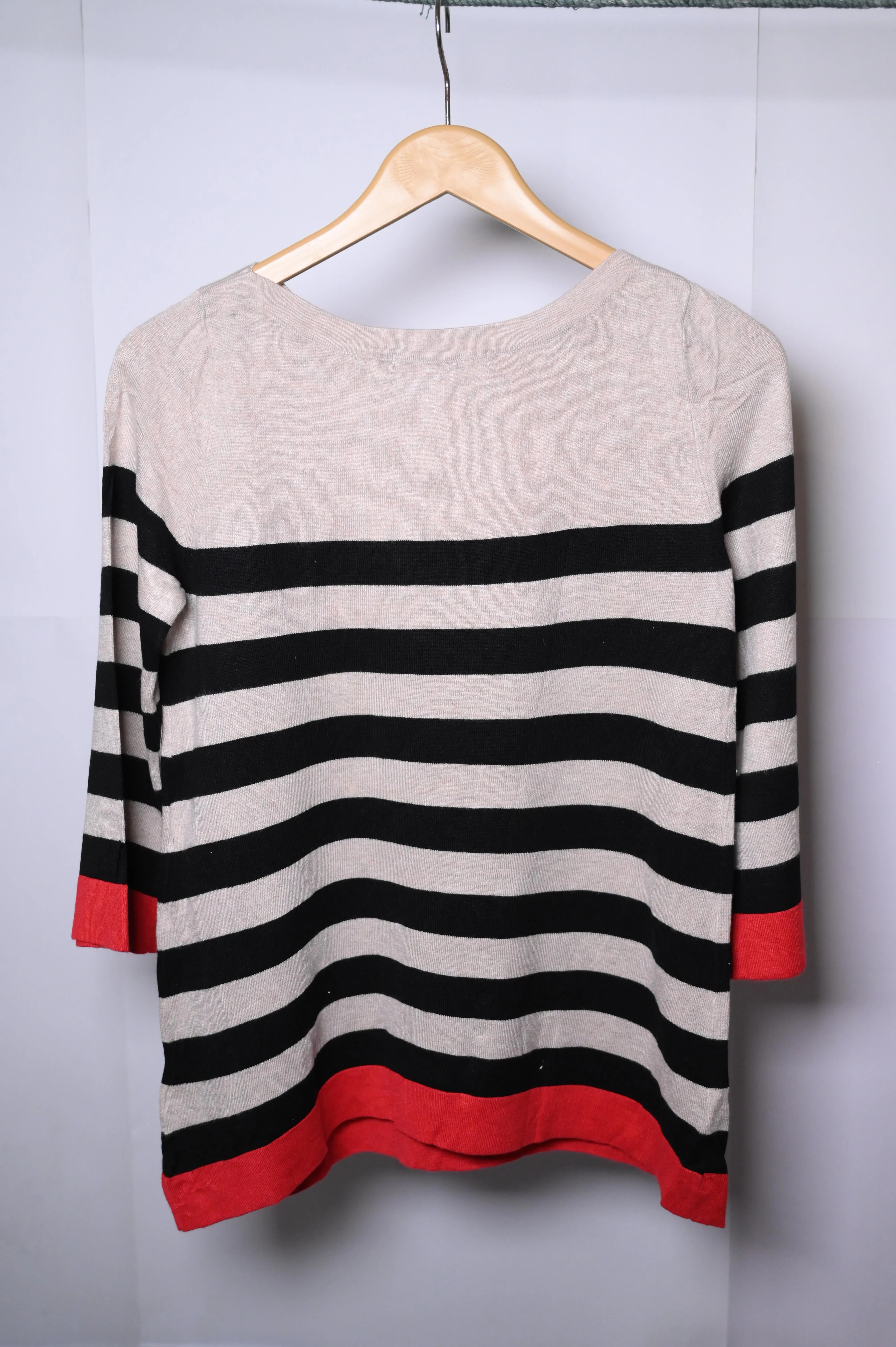 Black and Cream With Stretch Sweatshirt - Small