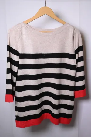 Black and Cream With Stretch Sweatshirt - Small