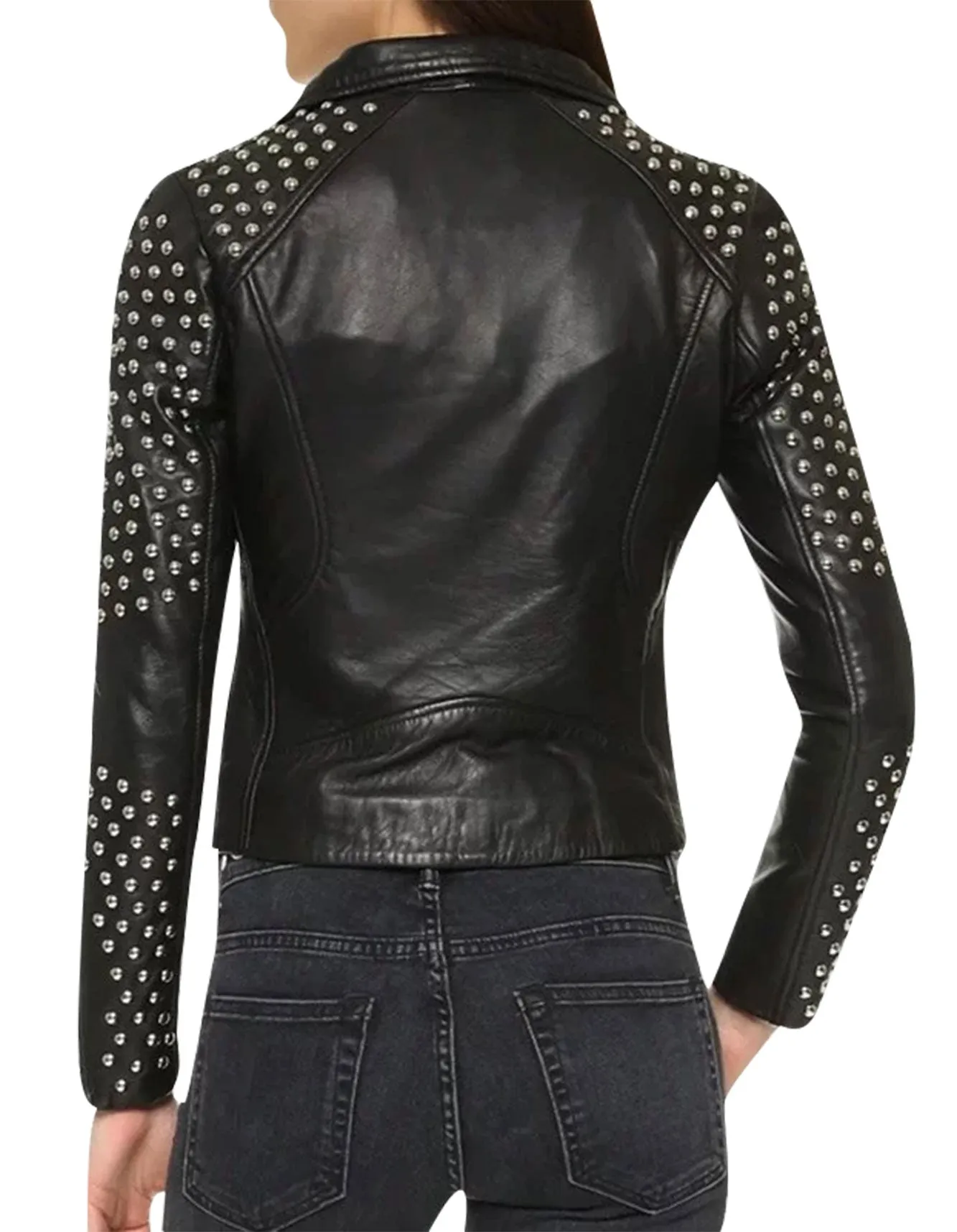 Black Studded Motorcycle Jacket