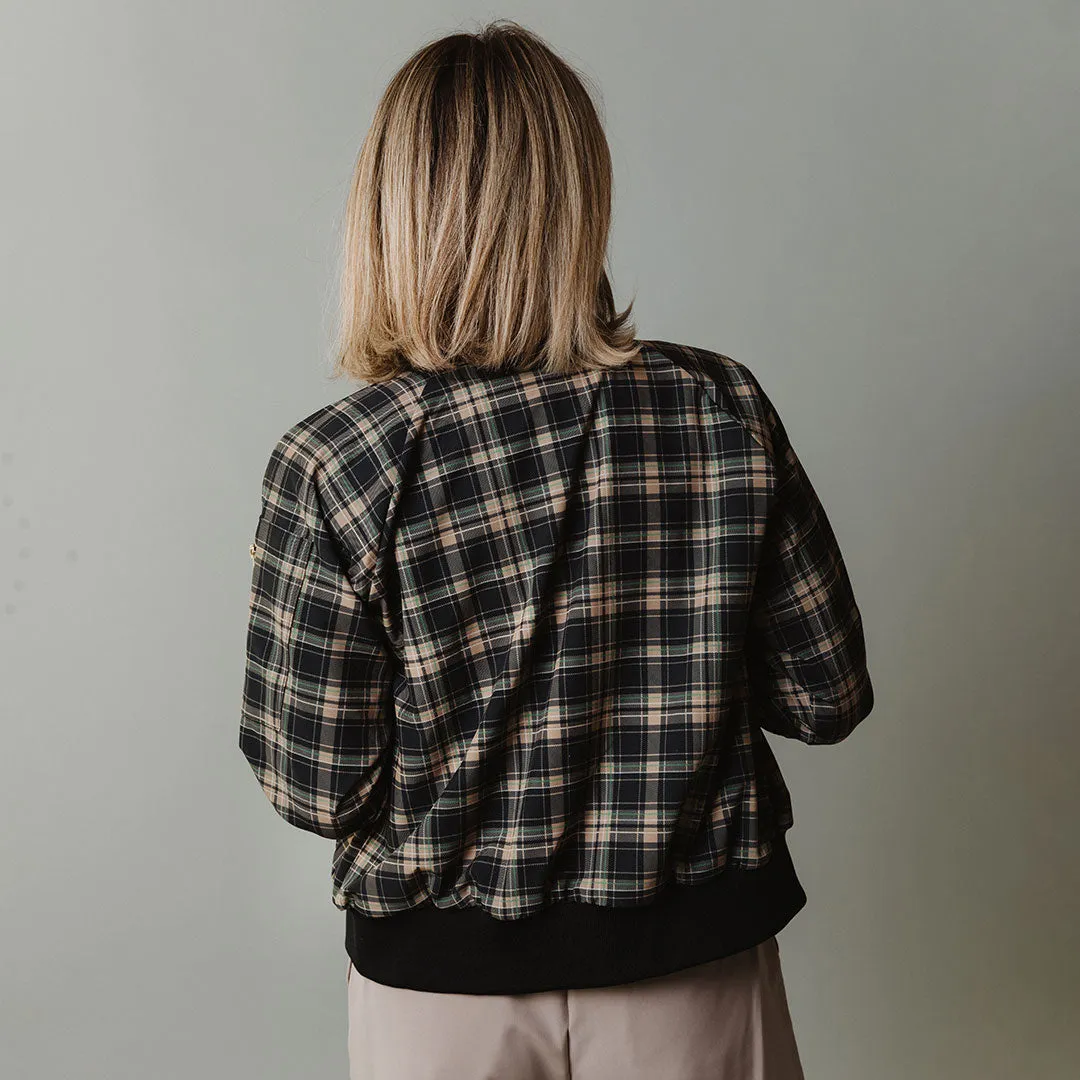 Bonnie Plaid Bomber Jacket