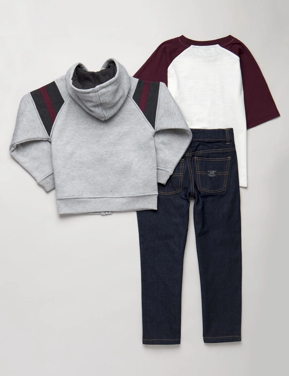 BOYS 3 PIECE SET - FLEECE, TEE & JEANS