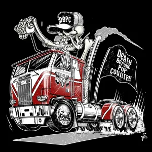 Cabover Semi Bones Trucker | Death Before Pop Country logo tee | Classic Country Inspired Shirts