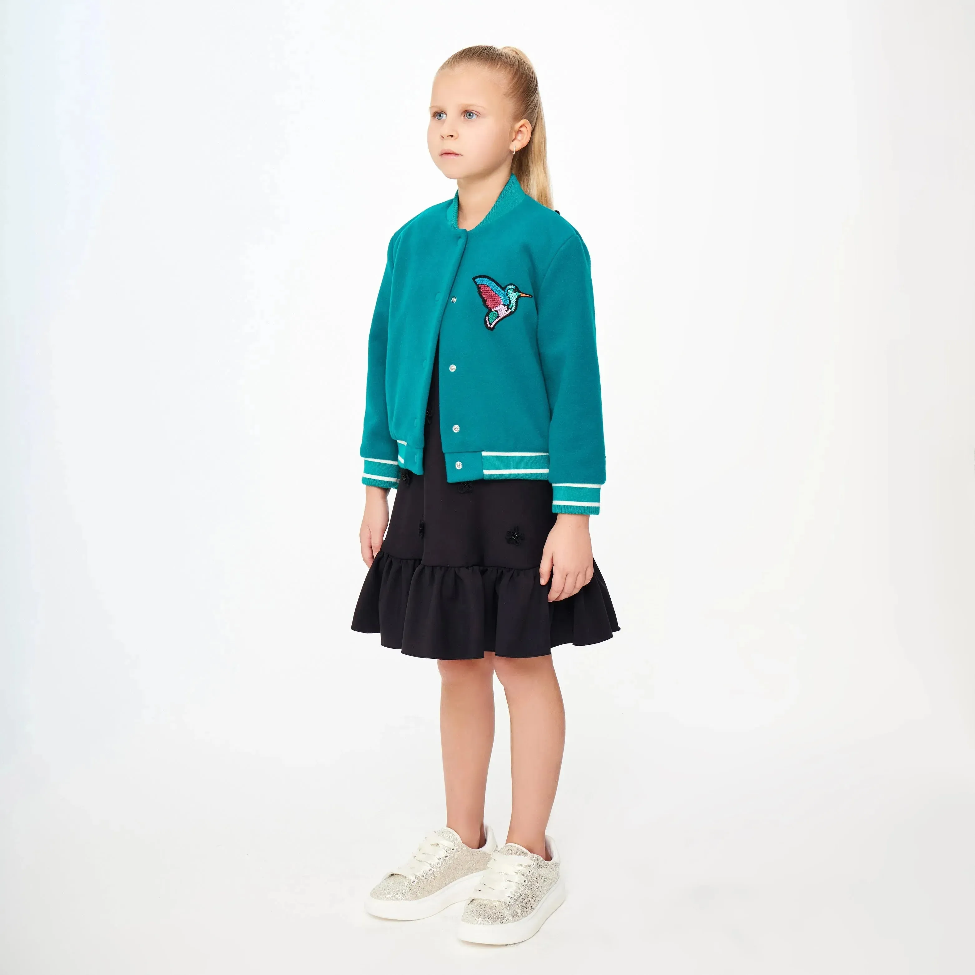 Cashmere Blend Varsity Jacket