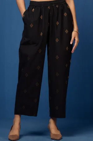 comfort fit narrow pants - black butti