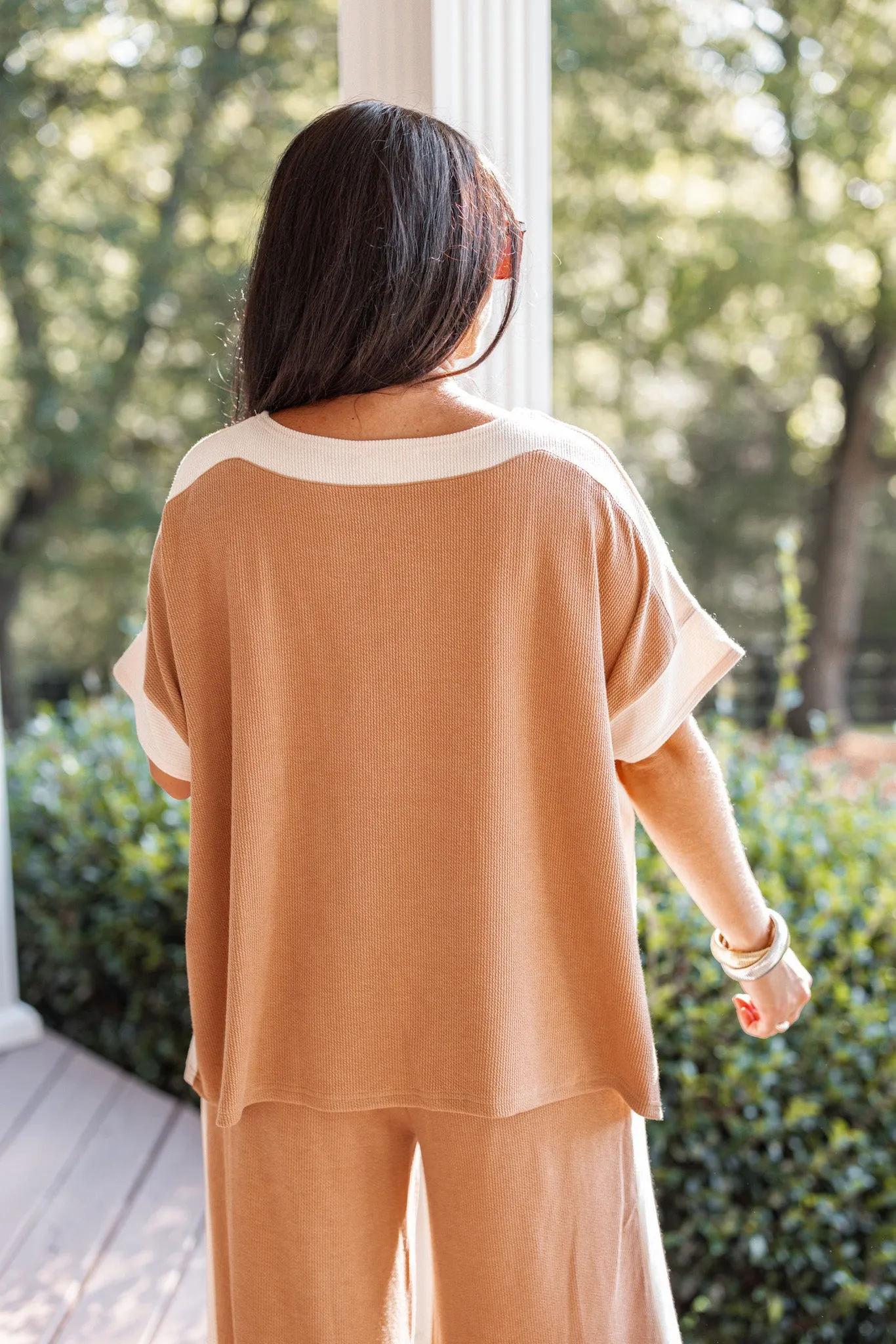 Everyday Trends Caramel Textured Top