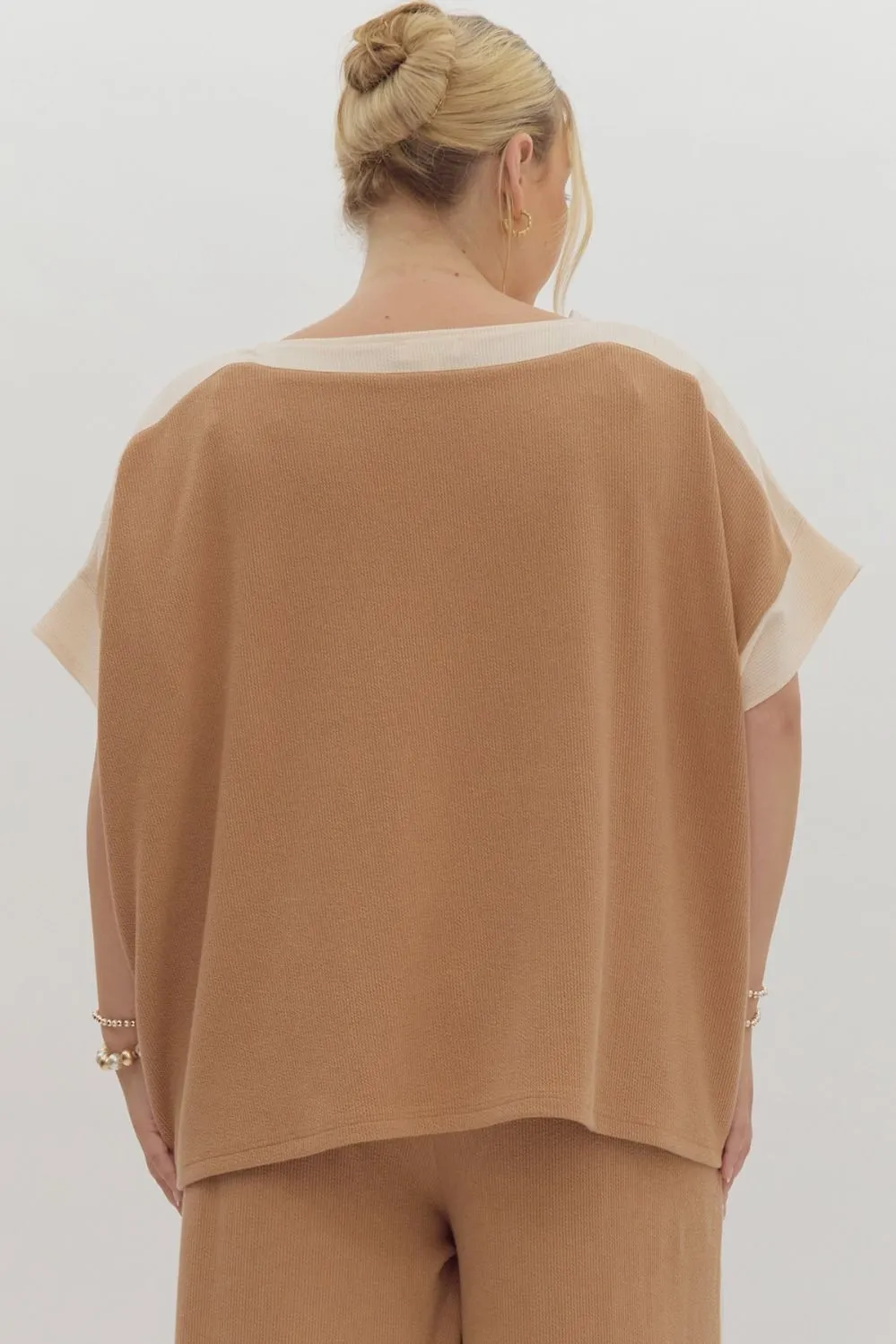 Everyday Trends Caramel Textured Top