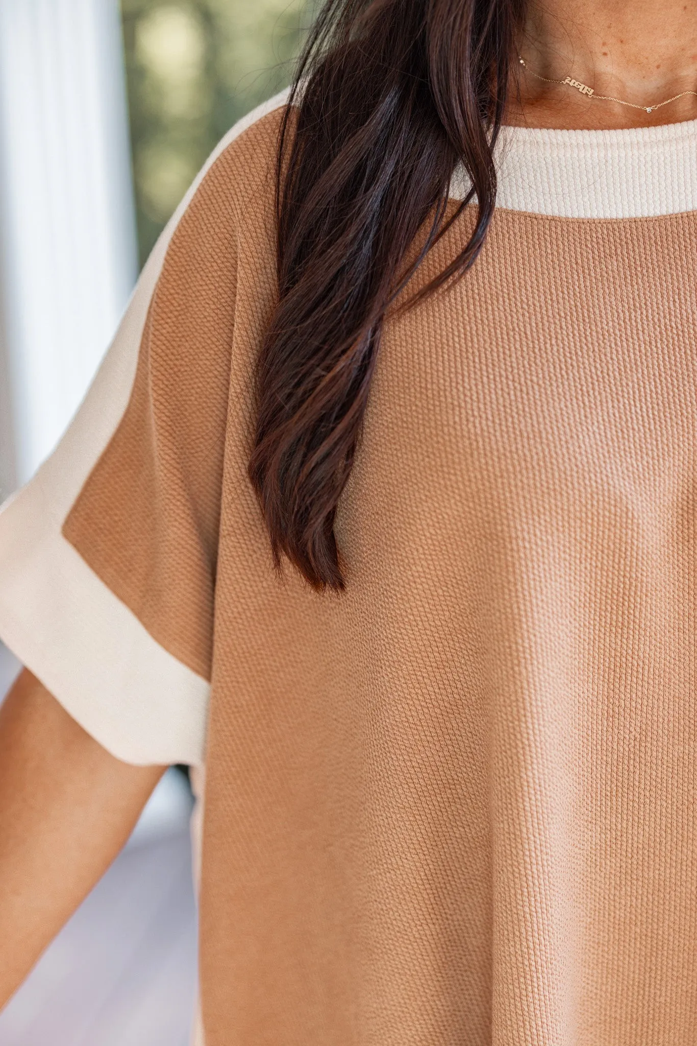 Everyday Trends Caramel Textured Top