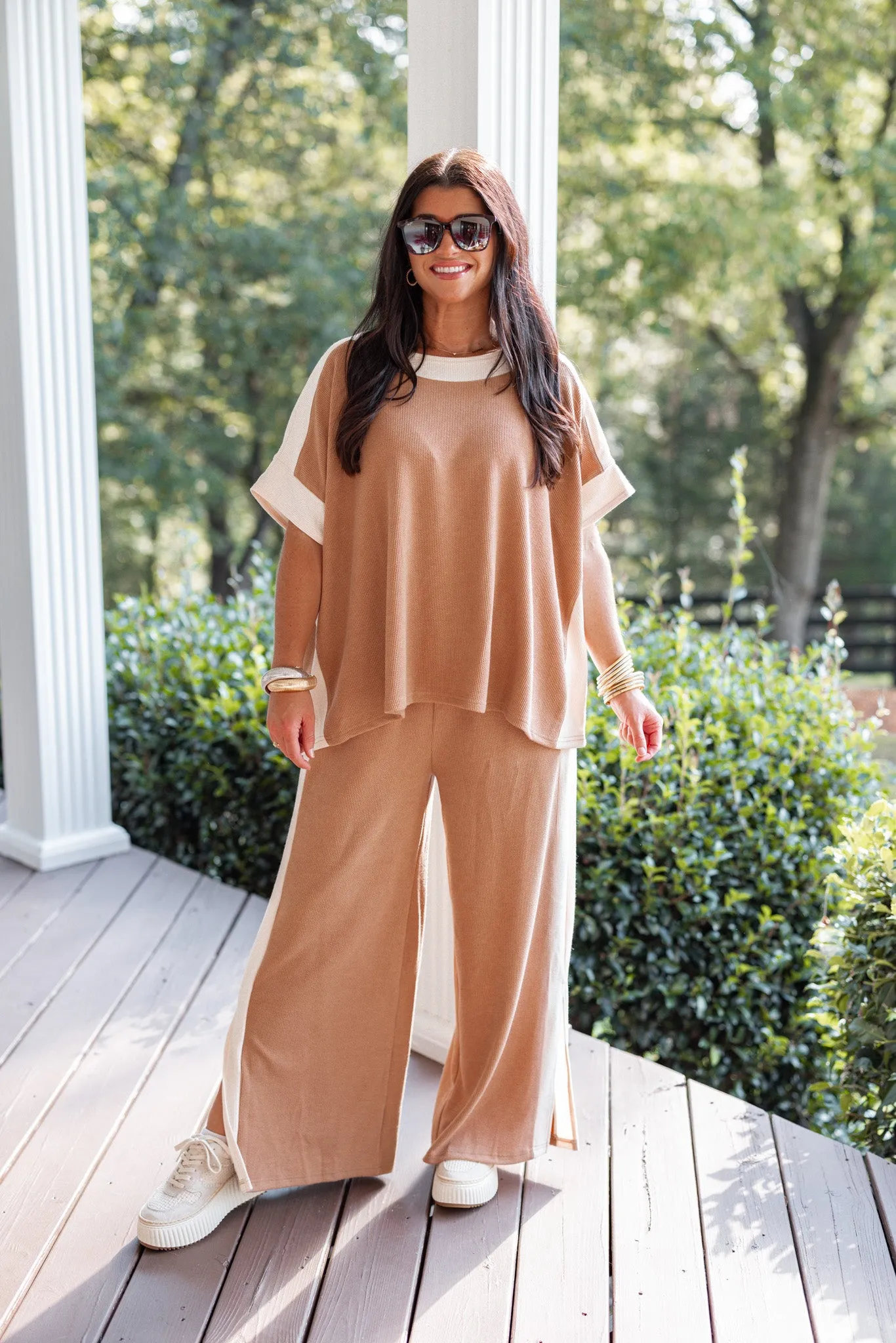 Everyday Trends Caramel Textured Top