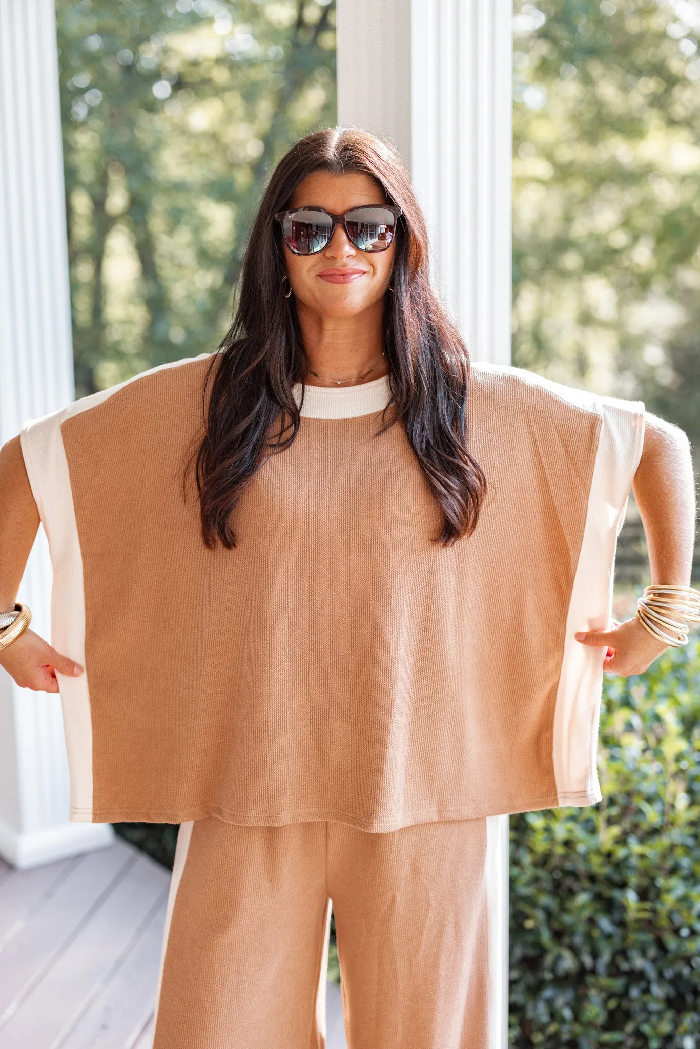 Everyday Trends Caramel Textured Top