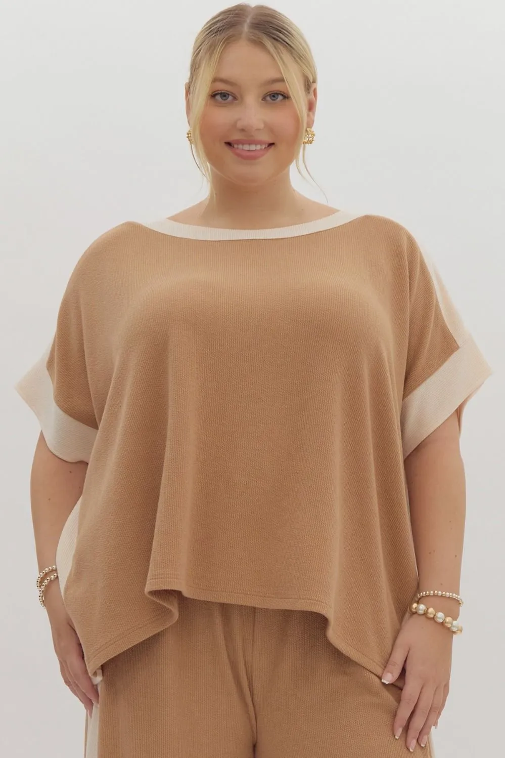 Everyday Trends Caramel Textured Top