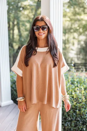 Everyday Trends Caramel Textured Top