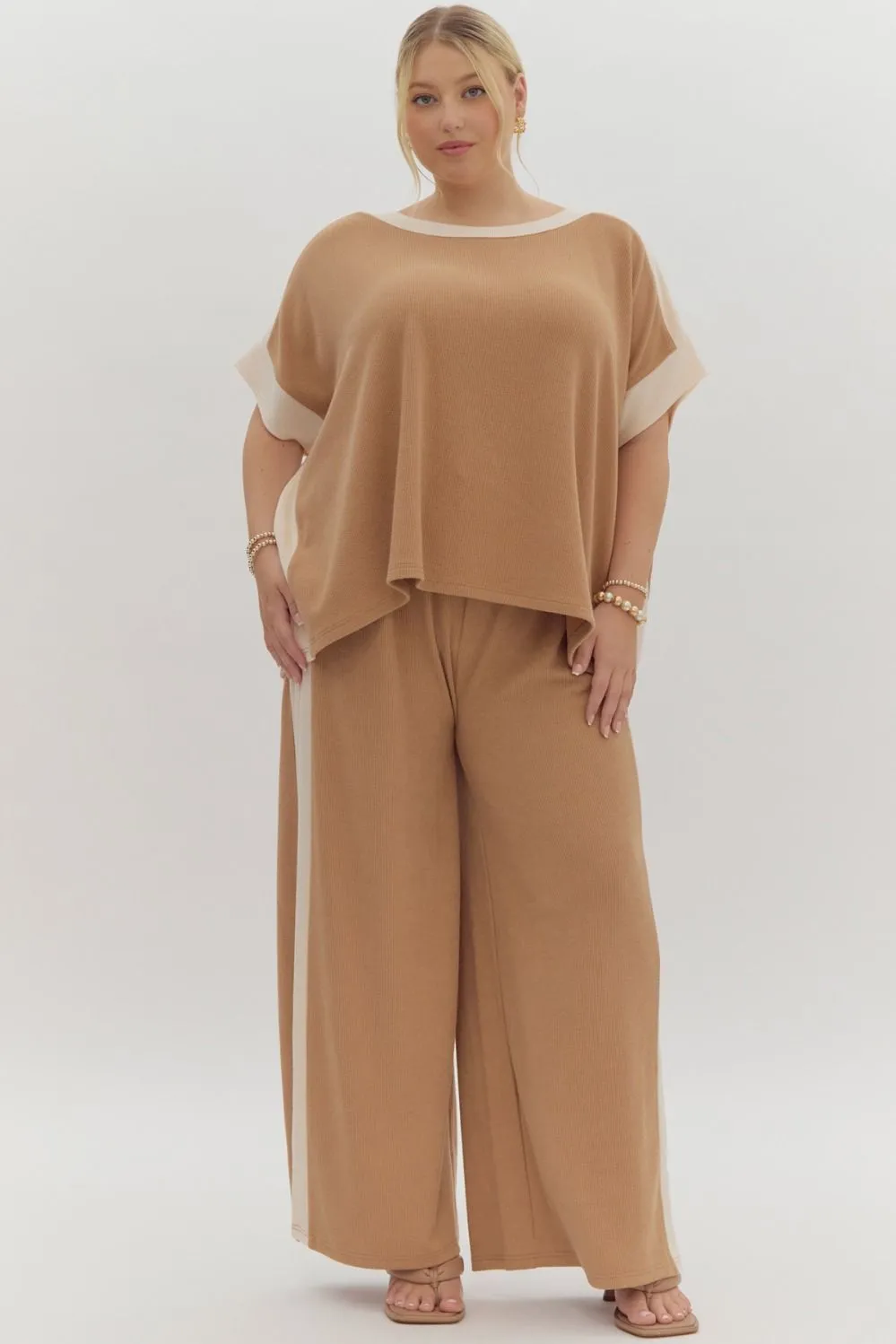 Everyday Trends Caramel Textured Top