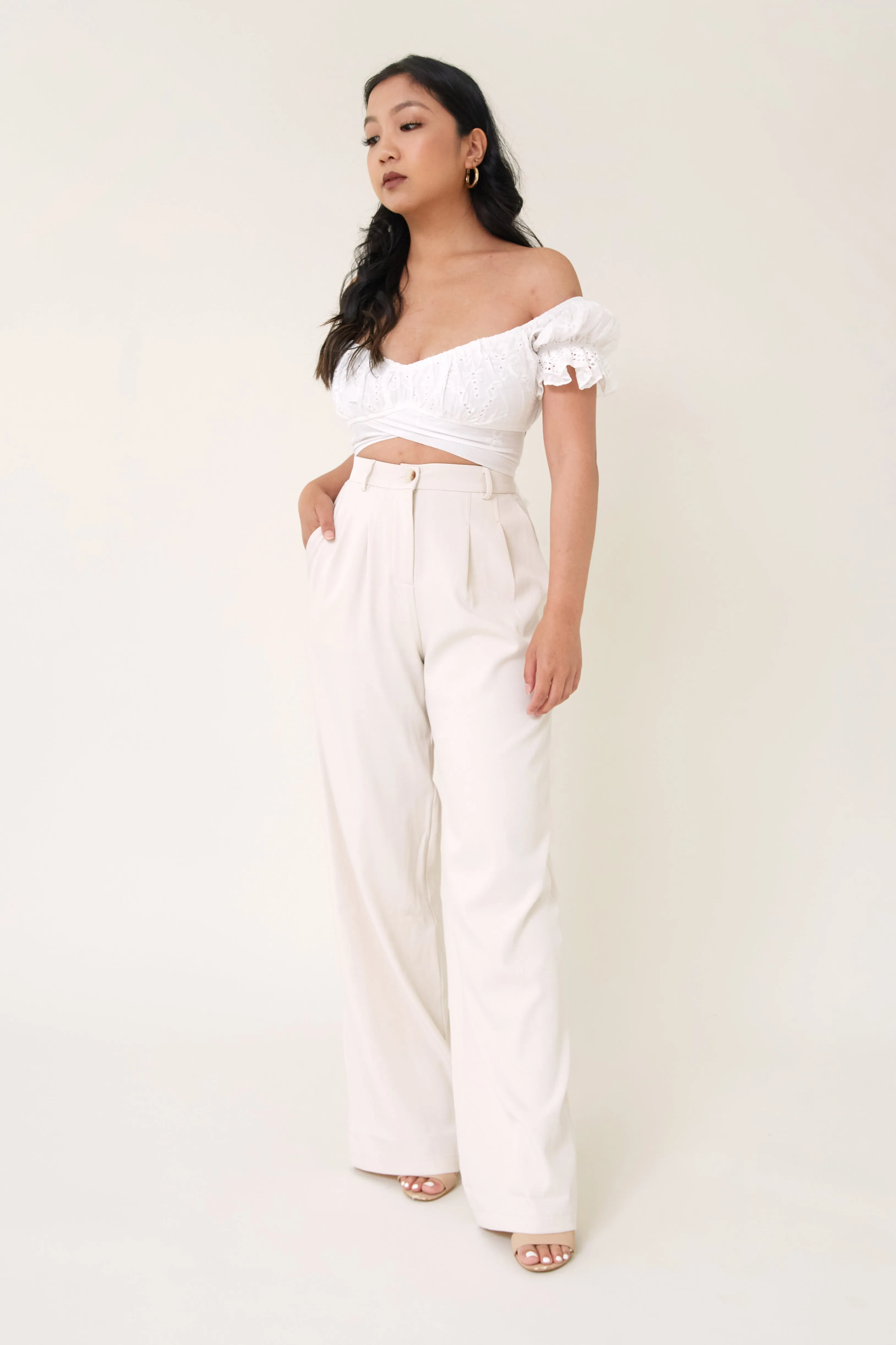 Everyday Trouser Pants - Cream