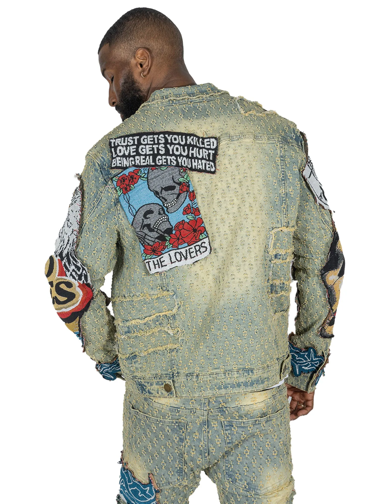 F1055 Brave Heart Denim Jacket - Dirt