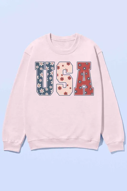 FLORAL USA OVERSIZED SWEATSHIRT