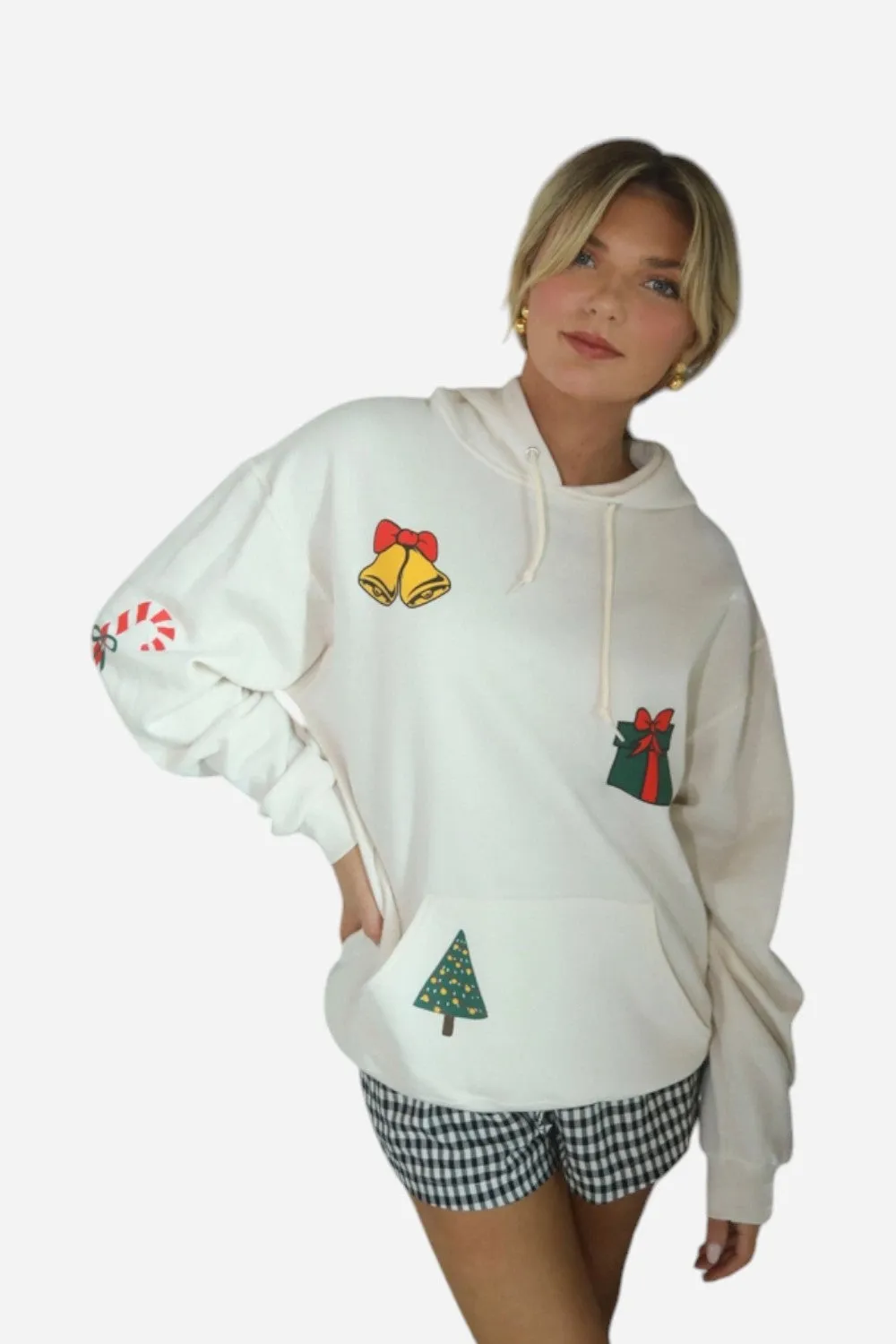 Friday   Saturday Christmas Patchwork Hoodie