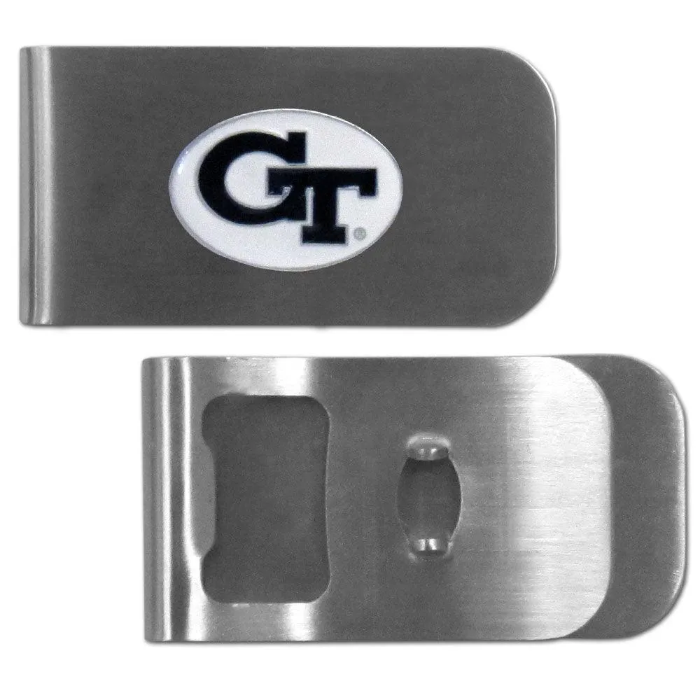 Georgia Tech Yellow Jackets Bottle Opener Money Clip