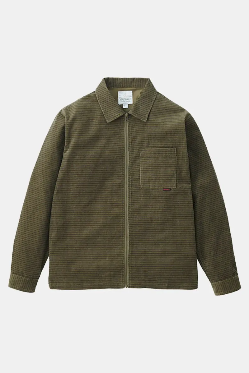 Gramicci Grid Cord Zip Shirt (Olive)