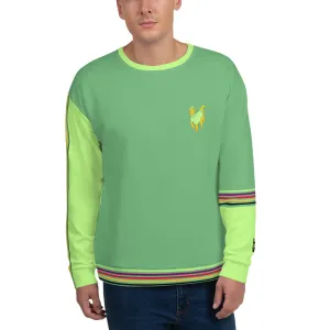 Green unisex Sweatshirt.