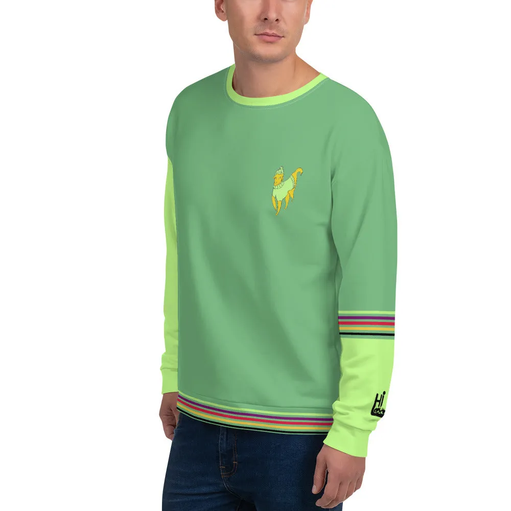 Green unisex Sweatshirt.