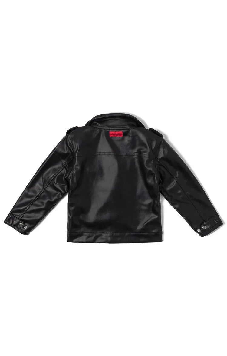 Haus of JR Lex Leather Biker Jacket Black