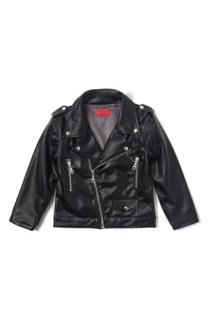 Haus of JR Lex Leather Biker Jacket Black