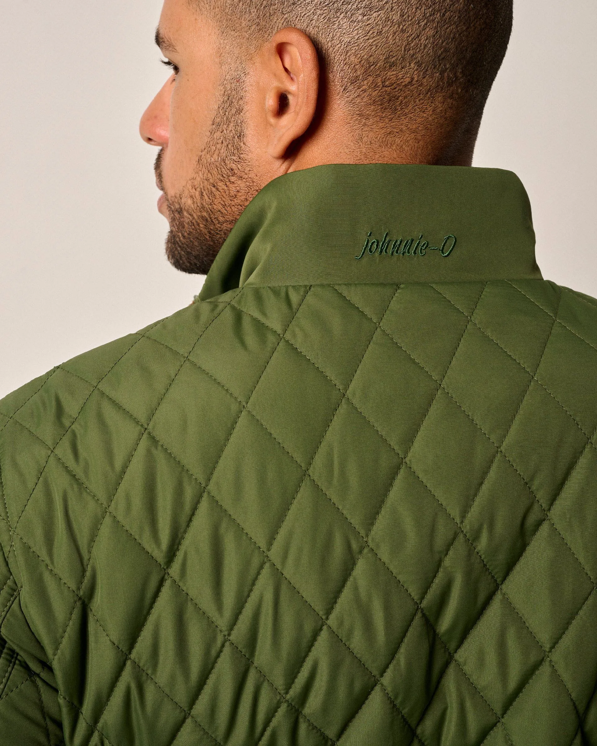 Juno Quilted Snap Jacket in Mangrove by Johnnie-O