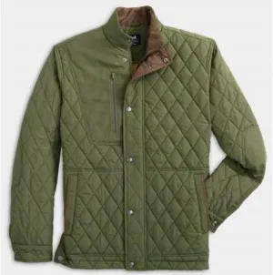 Juno Quilted Snap Jacket in Mangrove by Johnnie-O