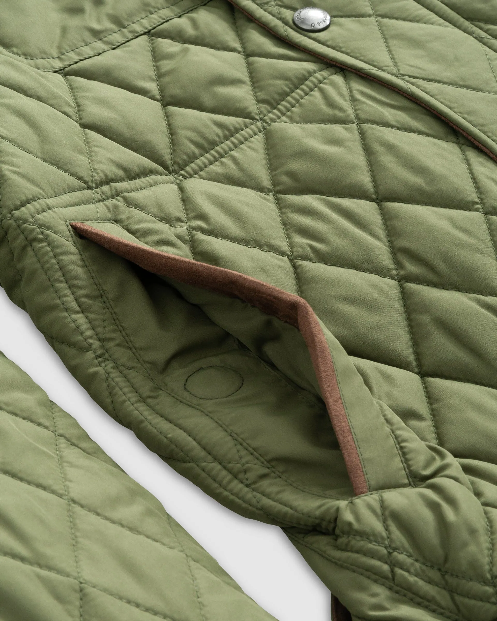 Juno Quilted Snap Jacket in Mangrove by Johnnie-O