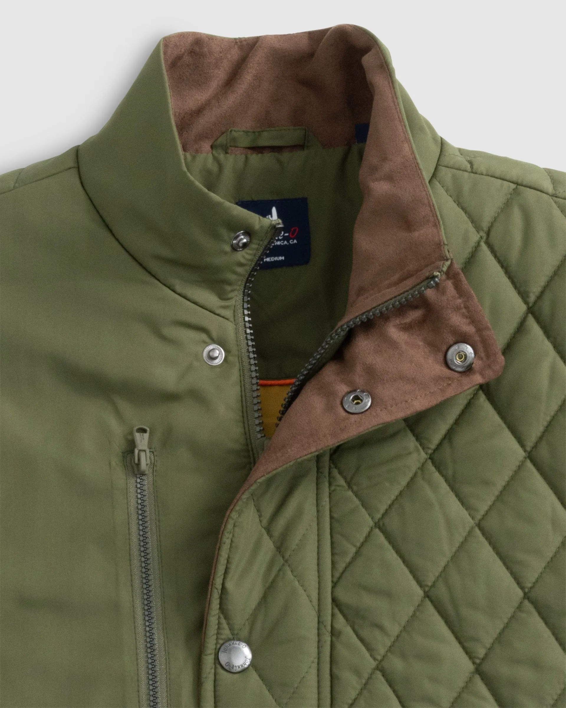 Juno Quilted Snap Jacket in Mangrove by Johnnie-O