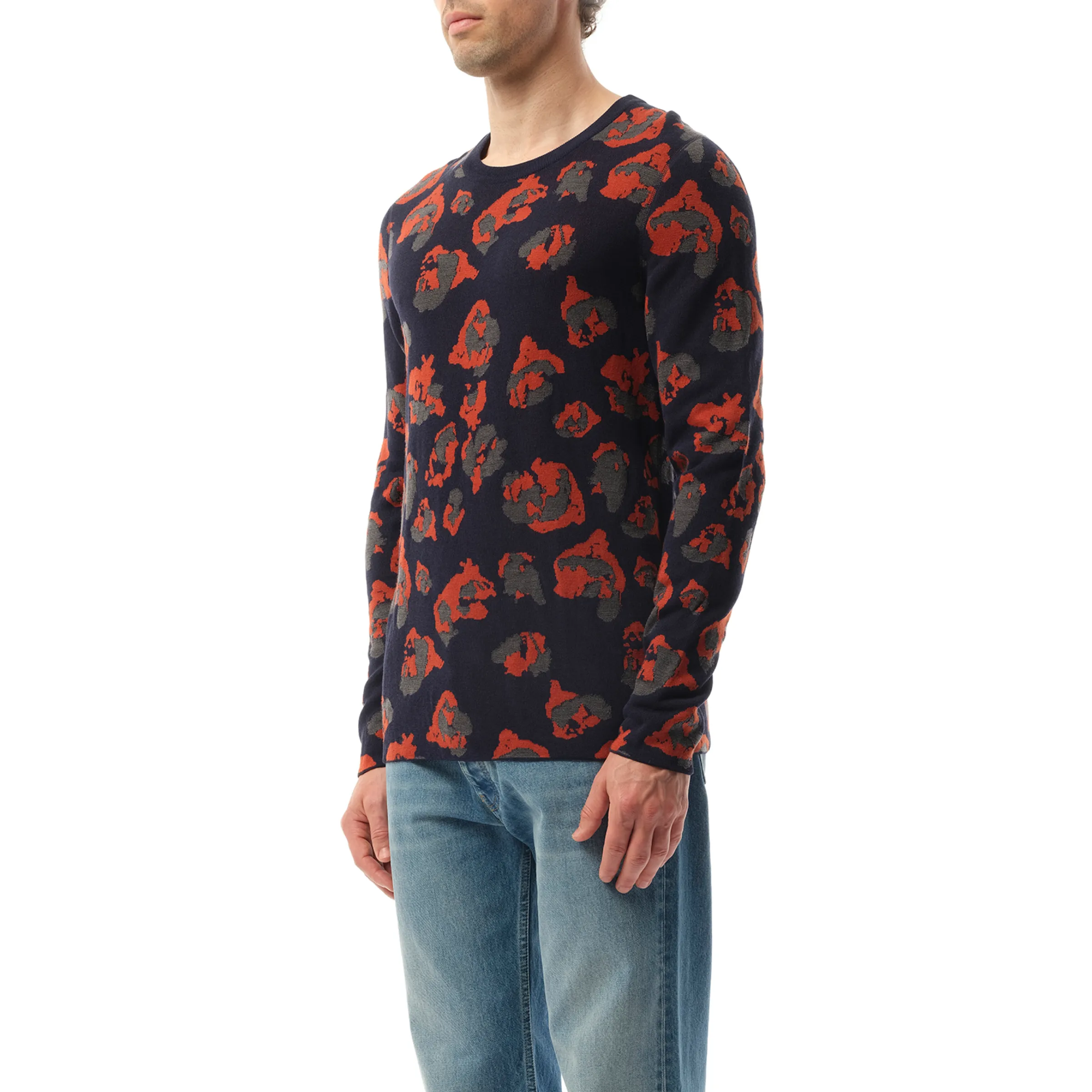 Leopard Jacq Sweatshirter in Navy