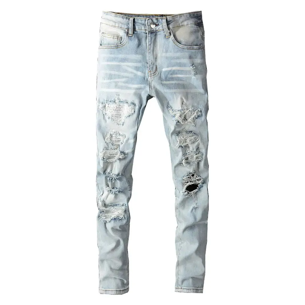 Light Blue Ripped Jeans^