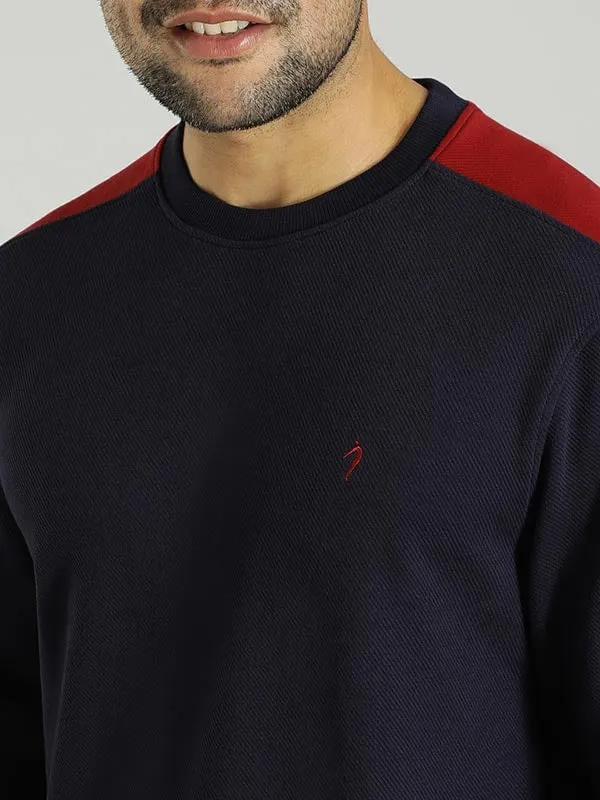 Men Color Block Crew Neck Sweatshirt