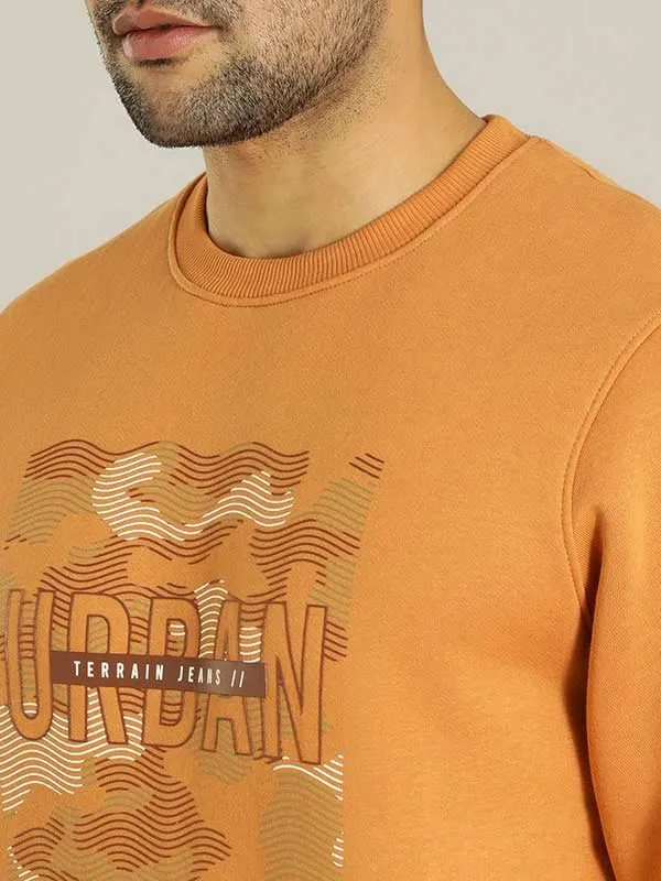 Men Graphic Full Sleeve Crew Neck Sweatshirt