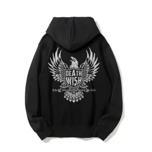 Mens DEATH WISH Eagle Graphic Hoodies