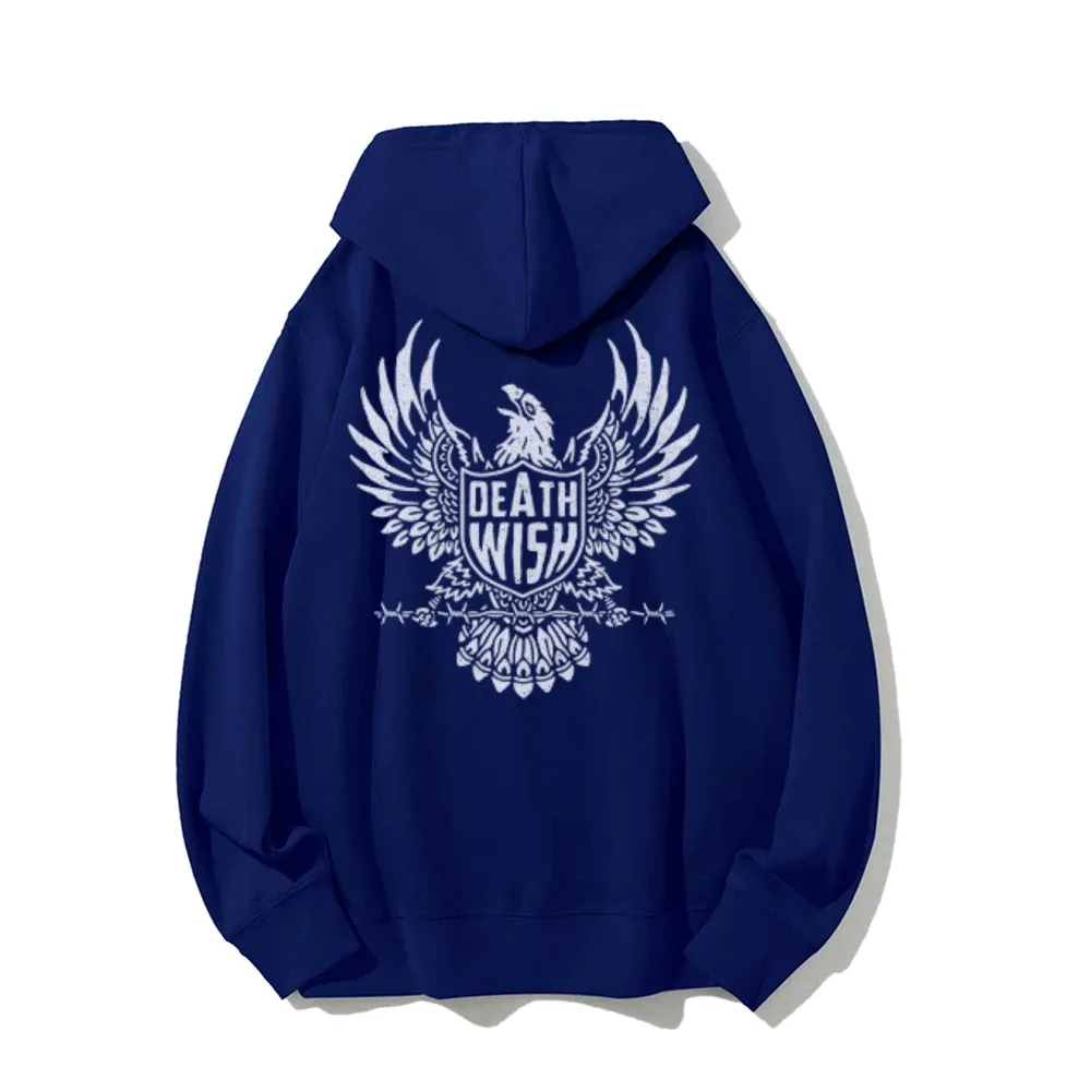 Mens DEATH WISH Eagle Graphic Hoodies