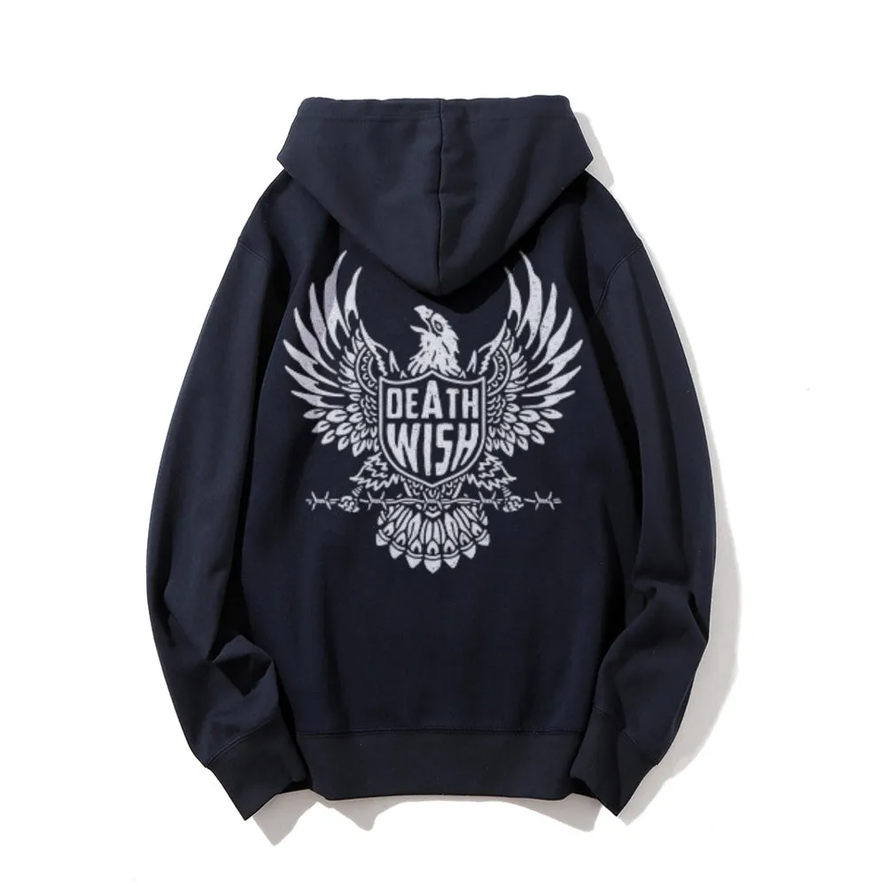 Mens DEATH WISH Eagle Graphic Hoodies